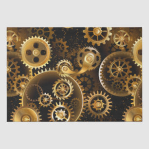 Nahtlose Steampunk-Messinggeräte Seidenpapier