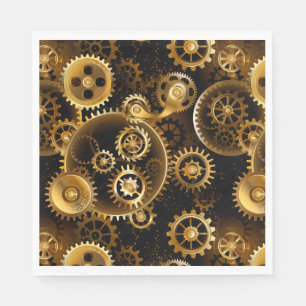 Nahtlose Steampunk-Messinggeräte Serviette