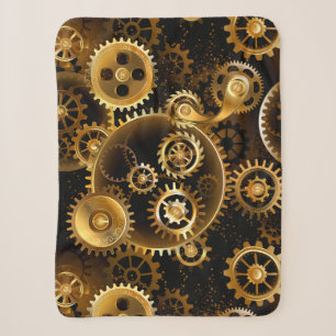 Nahtlose Steampunk-Messinggeräte Sherpadecke
