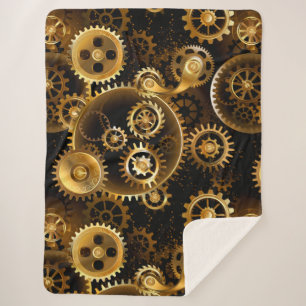 Nahtlose Steampunk-Messinggeräte Sherpadecke