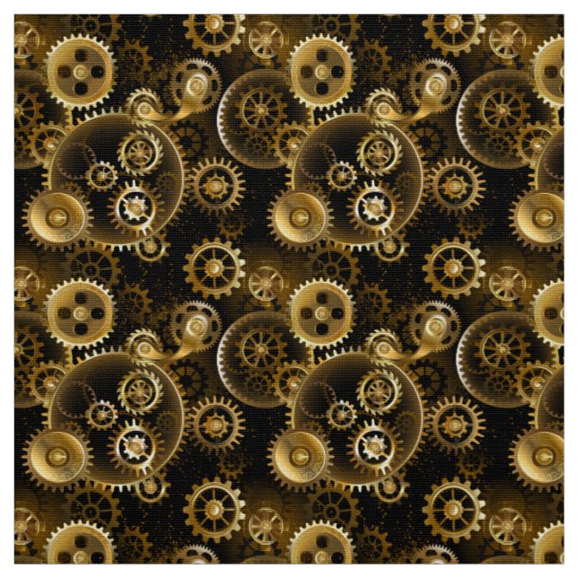 Nahtlose Steampunk-Messinggeräte Stoff (Muster)
