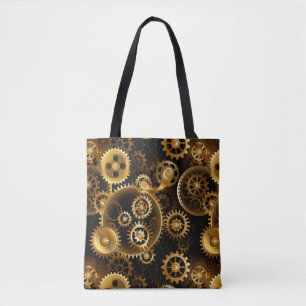 Nahtlose Steampunk-Messinggeräte Tasche