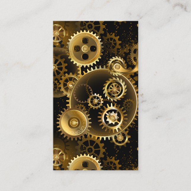 Nahtlose Steampunk-Messinggeräte Terminkarte (Vorderseite)