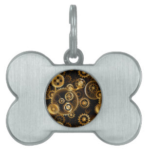 Nahtlose Steampunk-Messinggeräte Tiermarke