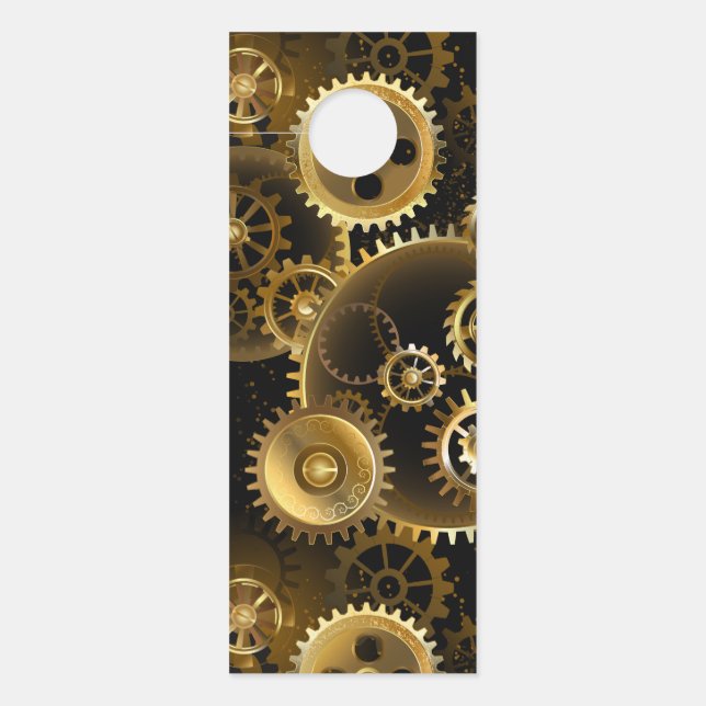 Nahtlose Steampunk-Messinggeräte Türanhänger (Vorderseite)