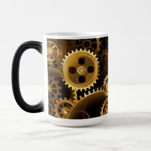 Nahtlose Steampunk-Messinggeräte Verwandlungstasse