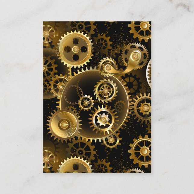 Nahtlose Steampunk-Messinggeräte Visitenkarte (Vorderseite)