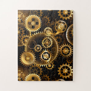 Nahtlose Steampunk-Messingzahnräder