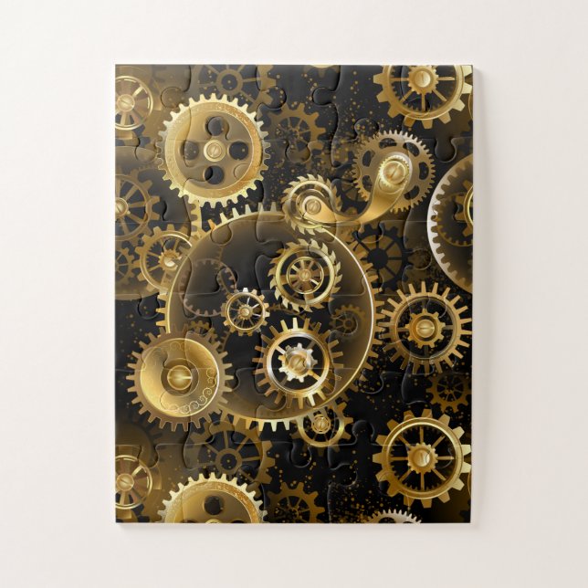 Nahtlose Steampunk-Messingzahnräder (Vertikal)