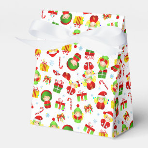Nahtlose stilisierte Weihnachtsschmuck Kleine Gabe Geschenkschachtel