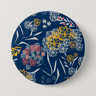 Nahtlose süße kleine Blumen Blumenmuster navy vi Button
