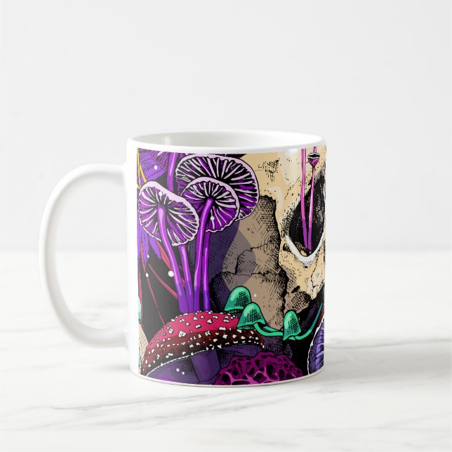 Nahtlose Tapete Muster. Bright Magic Psychedel Kaffeetasse (Links)