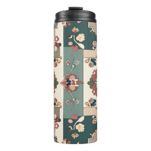Nahtlose Teppichmuster-Inspiriert Tasse-Muster - M Thermosbecher