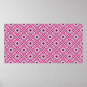 Nahtlose Textur mit arabischen geometrischen Ornam Poster