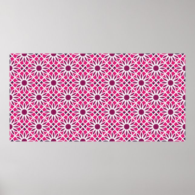 Nahtlose Textur mit arabischen geometrischen Ornam Poster (Vorne)
