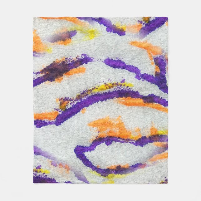 Nahtlose Tierzebra. Schmutziges Kunstmuster. Abstr Fleecedecke (Vorderseite)