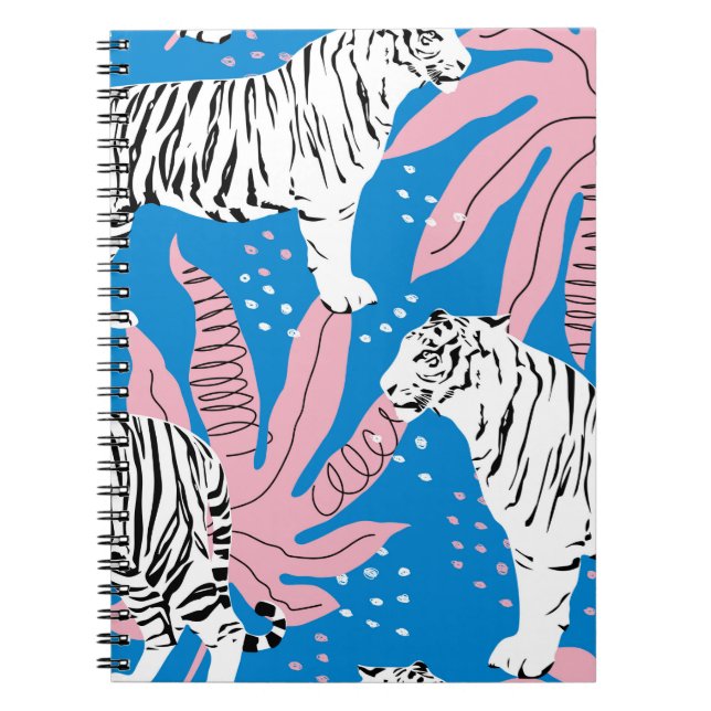 Nahtlose Tiger-Muster, Hintergrund wild lebender T Notizblock (Vorderseite)
