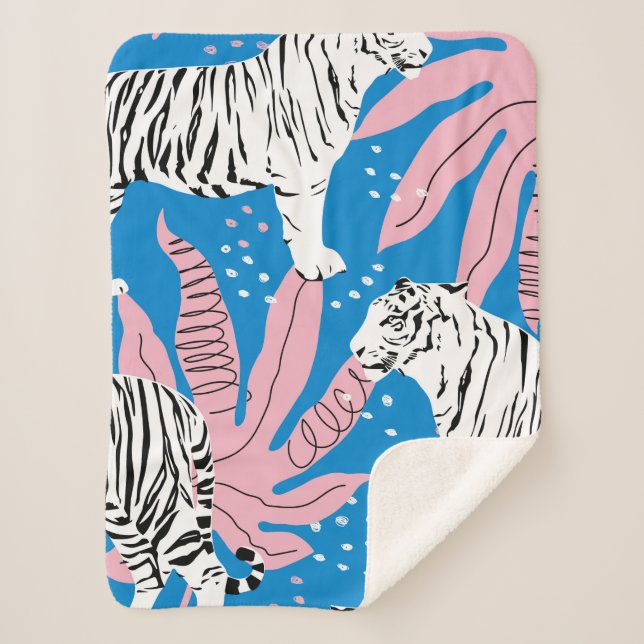 Nahtlose Tiger-Muster, Hintergrund wild lebender T Sherpadecke (Vorderseite)