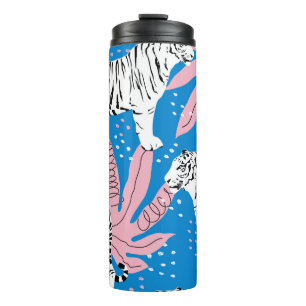 Nahtlose Tiger-Muster, Hintergrund wild lebender T Thermosbecher