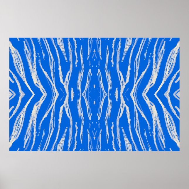 Nahtlose Tigerhaut Wasserfarben Dschungel Wiederho Poster (Vorne)