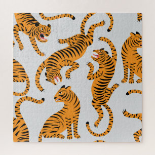 Nahtlose Tigermuster, Thema Wildtiere.