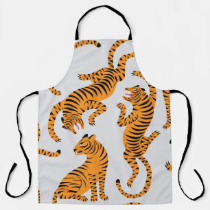 Nahtlose Tigermuster, Thema Wildtiere. Schürze