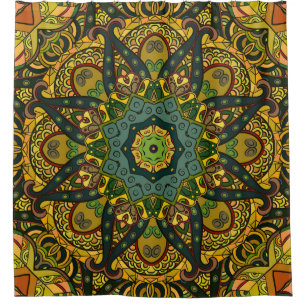 Nahtlose tracery Kachel-Design. Ethnischer Name Duschvorhang