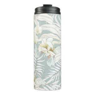 Nahtlose tropische Blume Orchid, Fl Thermosbecher