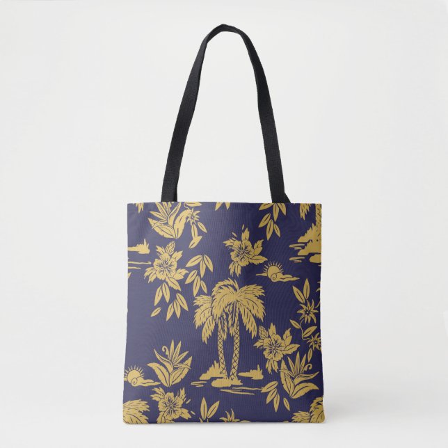 Nahtlose Vintage Designs mit Hawaii, trop Tasche (Vorderseite)