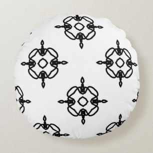 Nahtlose Vintage Muster in geometrischen Ornamente Rundes Kissen