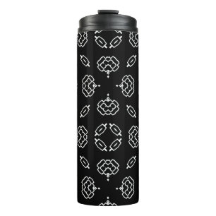 Nahtlose Vintage Muster in geometrischen Ornamente Thermosbecher