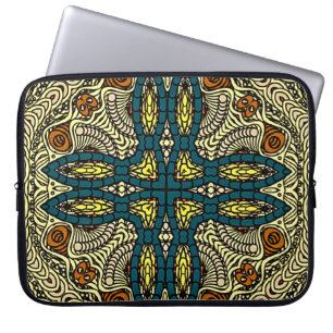 Nahtlose Vintage Muster in orientalischer Blume Laptopschutzhülle