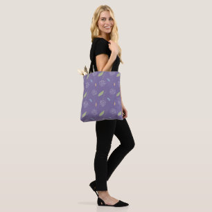 Nahtlose Violette Blumenschrift Tasche
