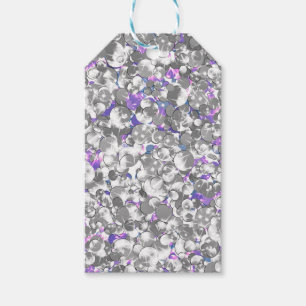 Nahtlose violette lila Silberglatter-Glitzern gl Geschenkanhänger