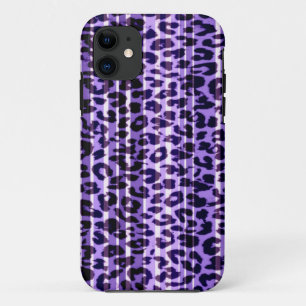 Nahtlose violette Tierhauttextur eines Leoparden Case-Mate iPhone Hülle