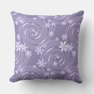 Nahtlose violette, wirbelfarbene Blume Kissen