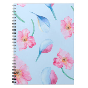 Nahtlose, von Hand gezeichnete Aquarellmuster mit  Notizblock