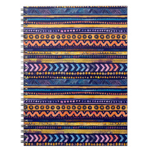 Nahtlose Wasserfarbe Ethnisches Stammbaum Ornament Notizblock