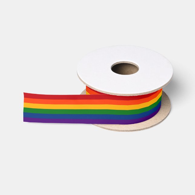 Nahtlose Wiederholung der LGBTQ-Fahne Satinband (Spule)