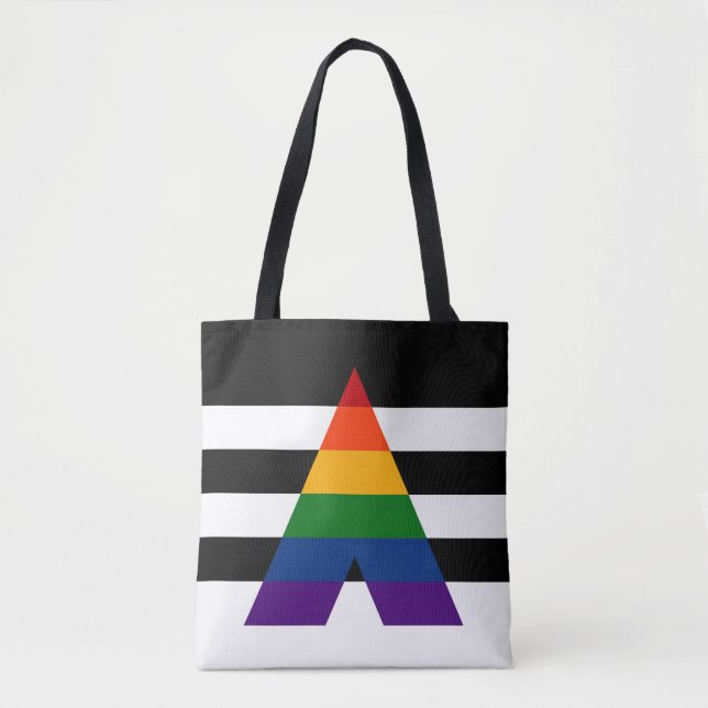 Nahtlose Wiederholung des LGBT-Alily-Pride-Flag-Mu Tasche (Vorderseite)