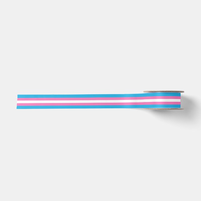Nahtlose Wiederholung des transgender-Pride-Flag-M Satinband (Vorderseite)