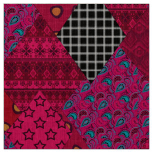 Nahtloser abstrakter boho-Ethno-Patchwork-Steppdec Stoff