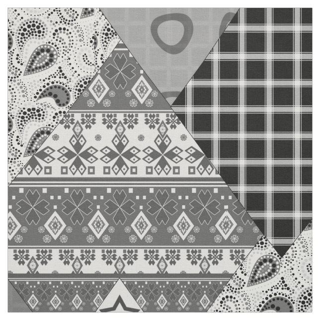 Nahtloser abstrakter boho-Ethno-Patchwork-Steppdec Stoff (Muster)