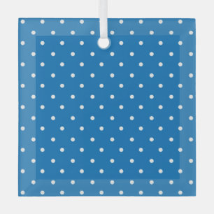 Nahtloser blauer Hintergrund mit Punkten gemustert Ornament Aus Glas