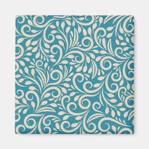 Nahtloser Blumenmuster-Magnet Magnet