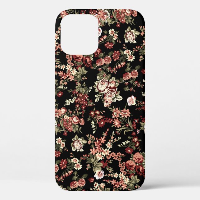 Nahtloser floraler Hintergrund: Blume Muster. Case-Mate iPhone Hülle (Rückseite)
