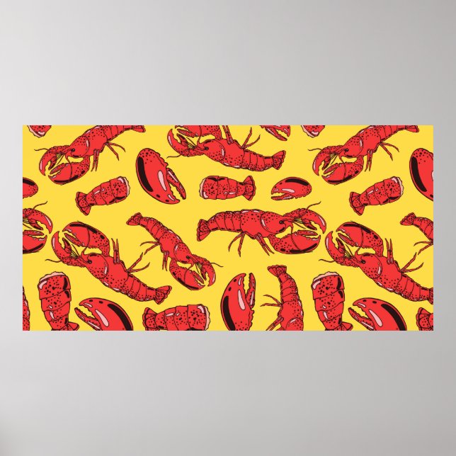 Nahtloser Hintergrund mit einem Handmuster f Poster (Vorne)