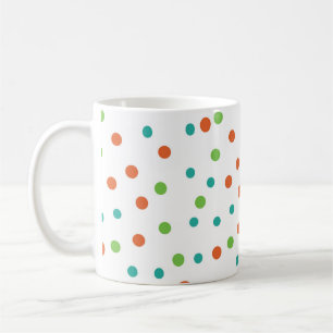 Nahtloser Hintergrund mit Polka Punktmuster. Polka Kaffeetasse