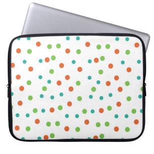 Nahtloser Hintergrund mit Polka Punktmuster. Polka Laptopschutzhülle