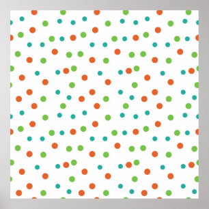 Nahtloser Hintergrund mit Polka Punktmuster. Polka Poster